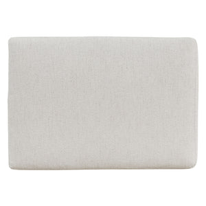 Ottoman en tissu texturé blanc - Maitelynn