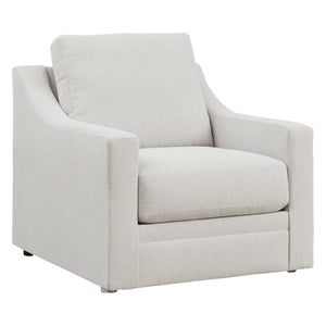 Fauteuil en tissu texturé blanc - Maitelynn