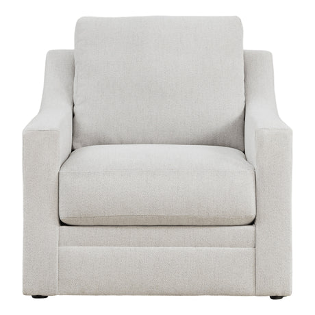 Fauteuil en tissu texturé blanc - Maitelynn