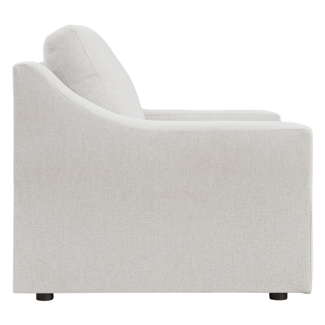 Fauteuil en tissu texturé blanc - Maitelynn
