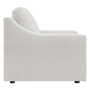 Fauteuil en tissu texturé blanc - Maitelynn