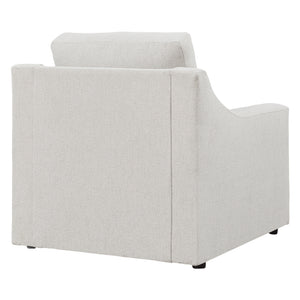 Fauteuil en tissu texturé blanc - Maitelynn