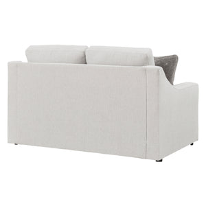 Causeuse en tissu texturé blanc avec coussins - Maitelynn