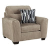 Fauteuil surdimensionné en tissu avec coussin - Olten