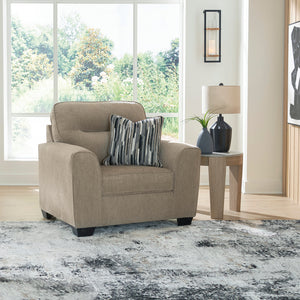 Fauteuil surdimensionné en tissu avec coussin - Olten