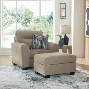 Fauteuil surdimensionné en tissu avec coussin - Olten
