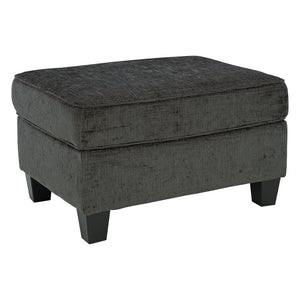 Ottoman en tissu noir - Erinslane