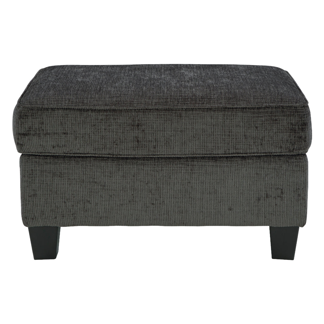 Ottoman en tissu noir - Erinslane