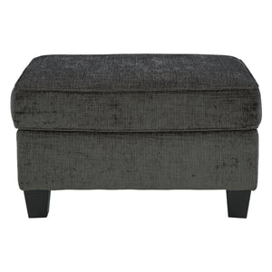 Ottoman en tissu noir - Erinslane