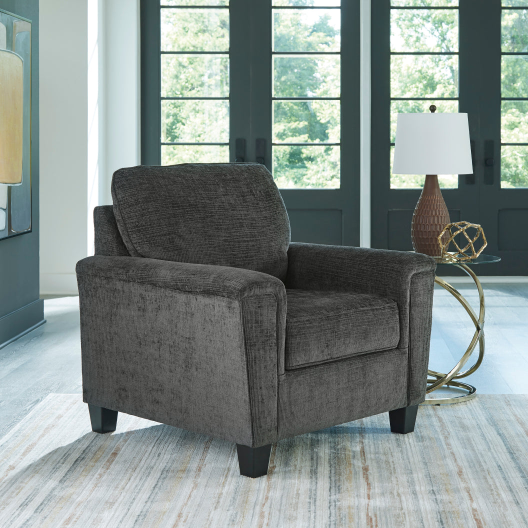 Fauteuil en tissu noir - Erinslane