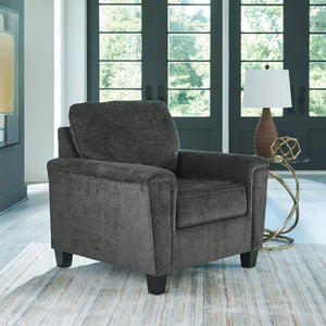 Fauteuil en tissu noir - Erinslane