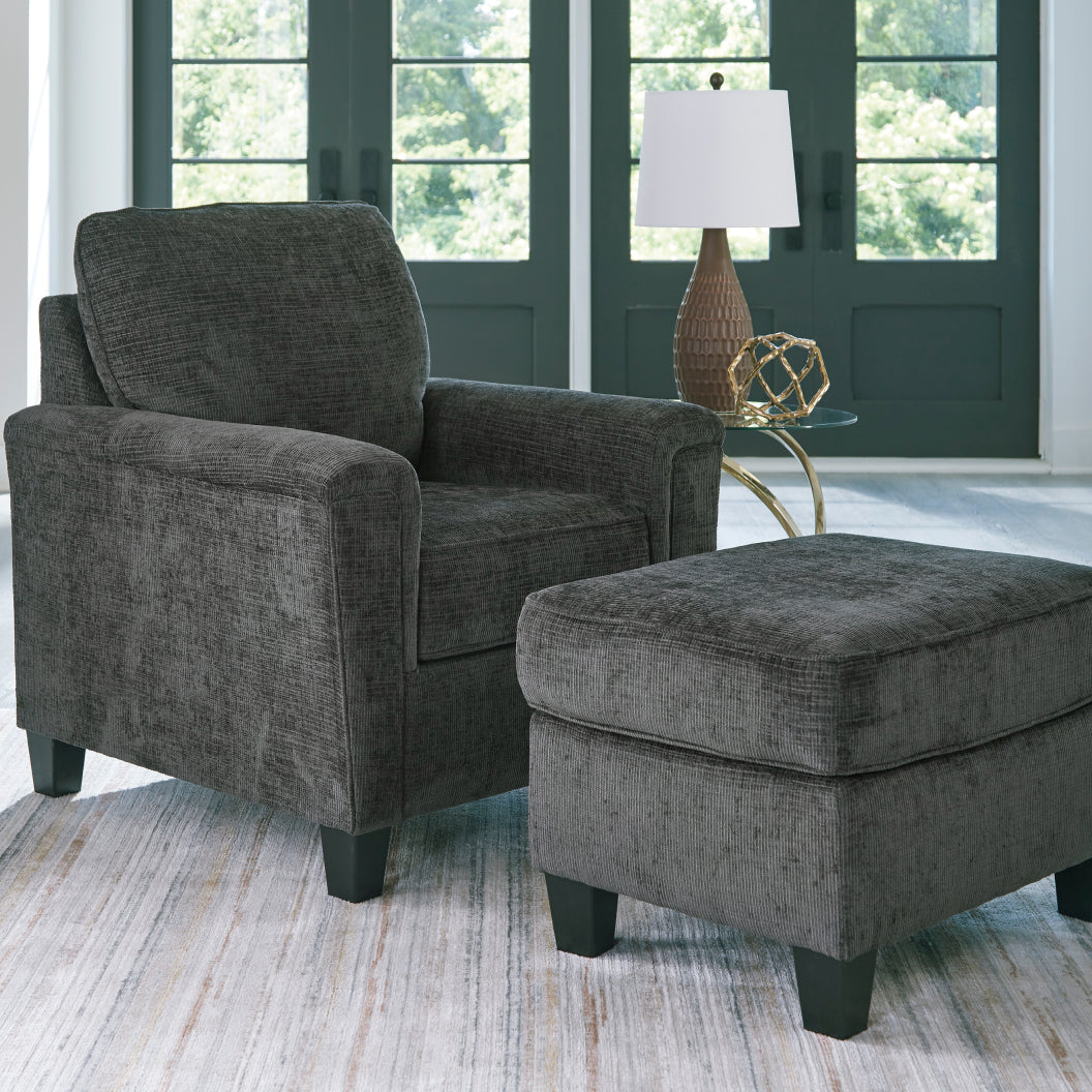Fauteuil en tissu noir - Erinslane