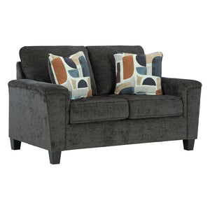 Causeuse en tissu noir avec coussins - Erinslane