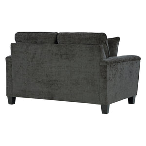 Causeuse en tissu noir avec coussins - Erinslane
