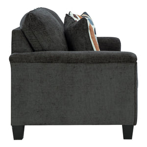 Sofa en tissu noir avec coussins - Erinslane
