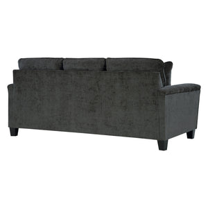 Sofa en tissu noir avec coussins - Erinslane