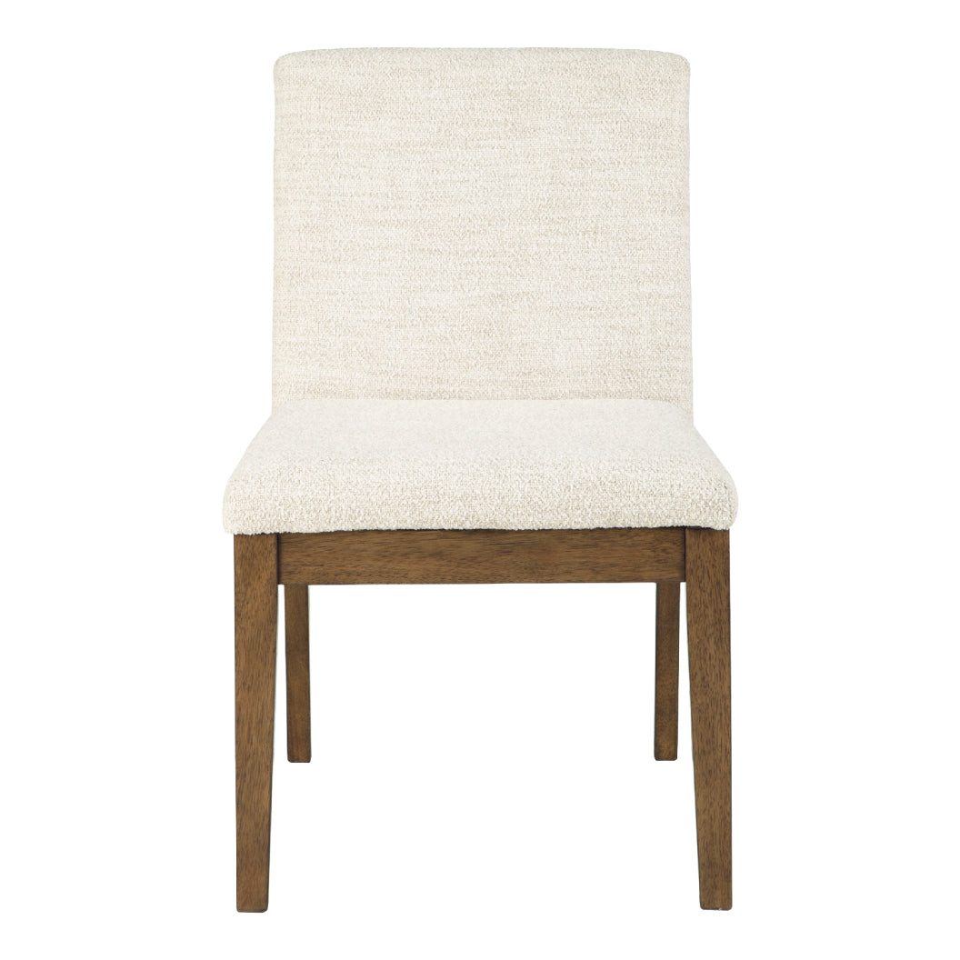 Ensemble de 2 chaises de salle à manger rembourrées en tissu beige - Baskinger