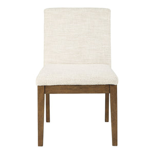 Ensemble de 2 chaises de salle à manger rembourrées en tissu beige - Baskinger