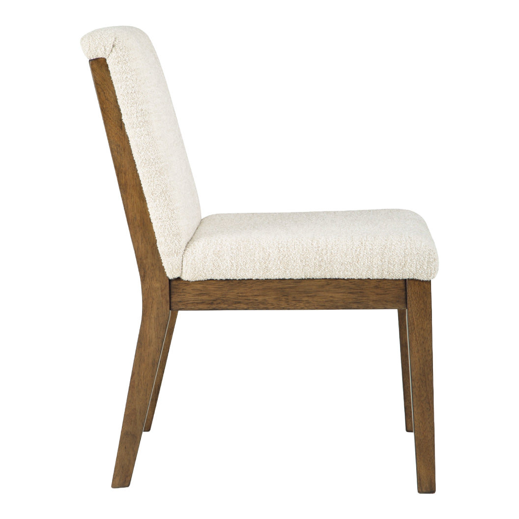 Ensemble de 2 chaises de salle à manger rembourrées en tissu beige - Baskinger