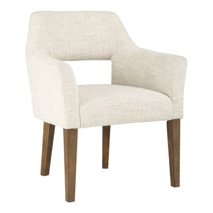 Ensemble de 2 chaises de salle à manger rembourrées en tissu beige - Baskinger
