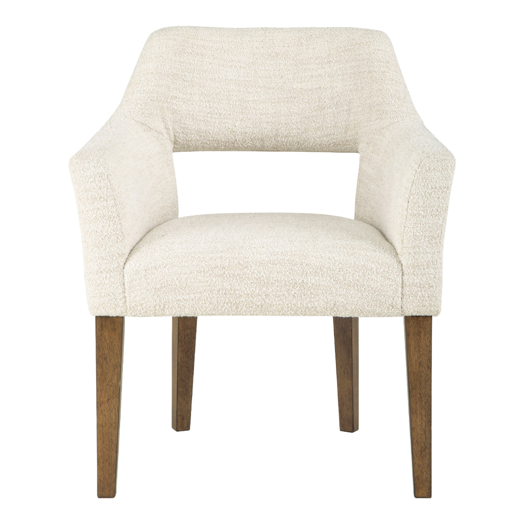 Ensemble de 2 chaises de salle à manger rembourrées en tissu beige - Baskinger