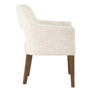 Ensemble de 2 chaises de salle à manger rembourrées en tissu beige - Baskinger