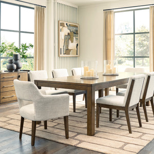 Ensemble de 2 chaises de salle à manger rembourrées en tissu beige - Baskinger