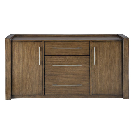 Buffet en bois/placage d'eucalyptus brun avec 2 portes et 3 tiroirs - Baskinger