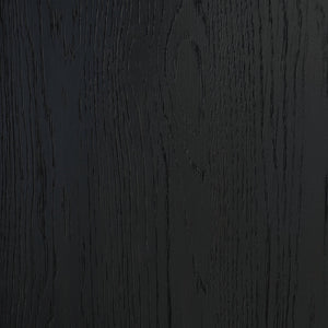 Ensemble de 2 chaises de salle à manger en bois noir avec assise rembourrée en tissu gris - Rowanbeck