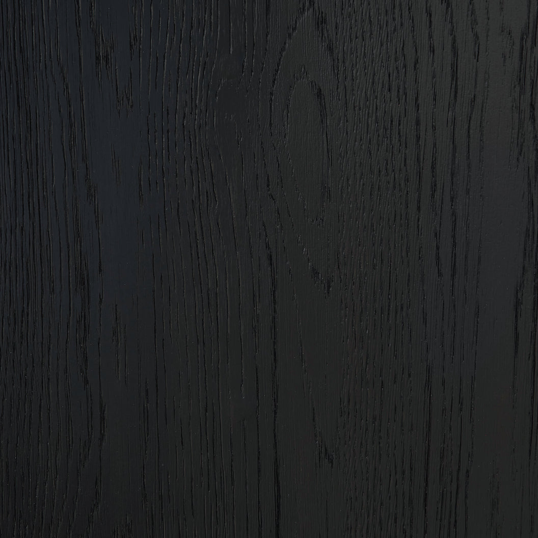 Buffet en bois/placage de chêne noir avec 3 portes vitrées - Rowanbeck