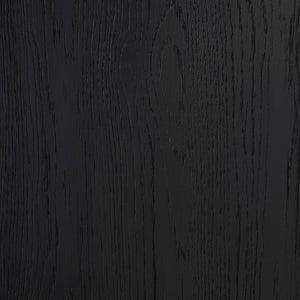 Buffet en bois/placage de chêne noir avec 3 portes vitrées - Rowanbeck