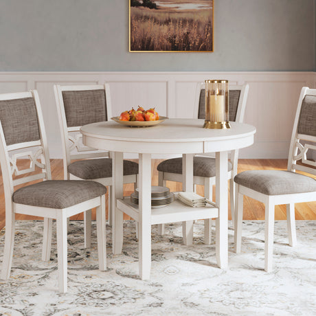 Ensemble de salle à manger avec 4 chaises d'une assise rembourrée - Erinberg