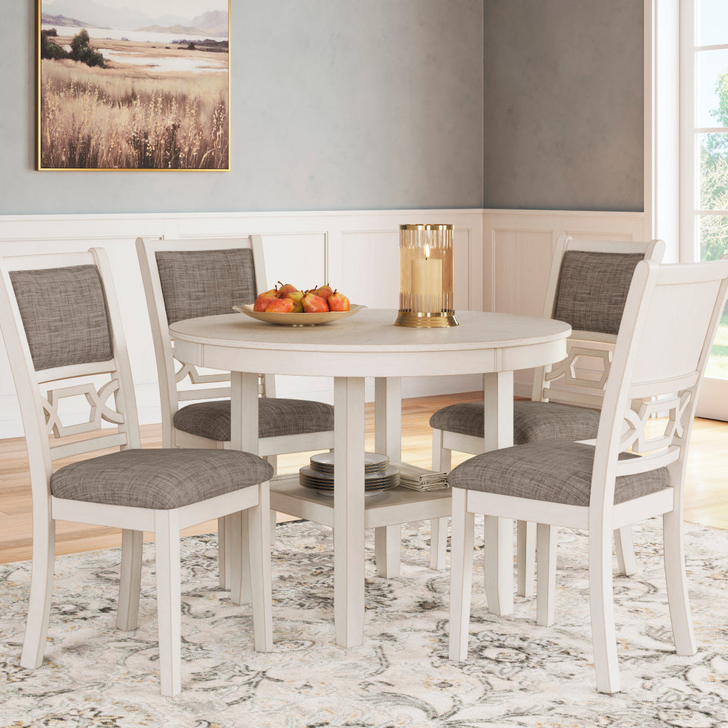 Ensemble de salle à manger avec 4 chaises d'une assise rembourrée - Erinberg