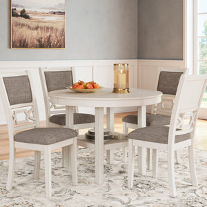 Ensemble de salle à manger avec 4 chaises d'une assise rembourrée - Erinberg