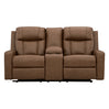 Causeuse inclinable aspect cuir avec console - Mackmenville