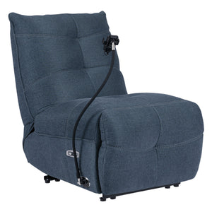 Fauteuil motorisé en tissu avec support flexible pour téléphone et chargeur sans fil - Burlyton