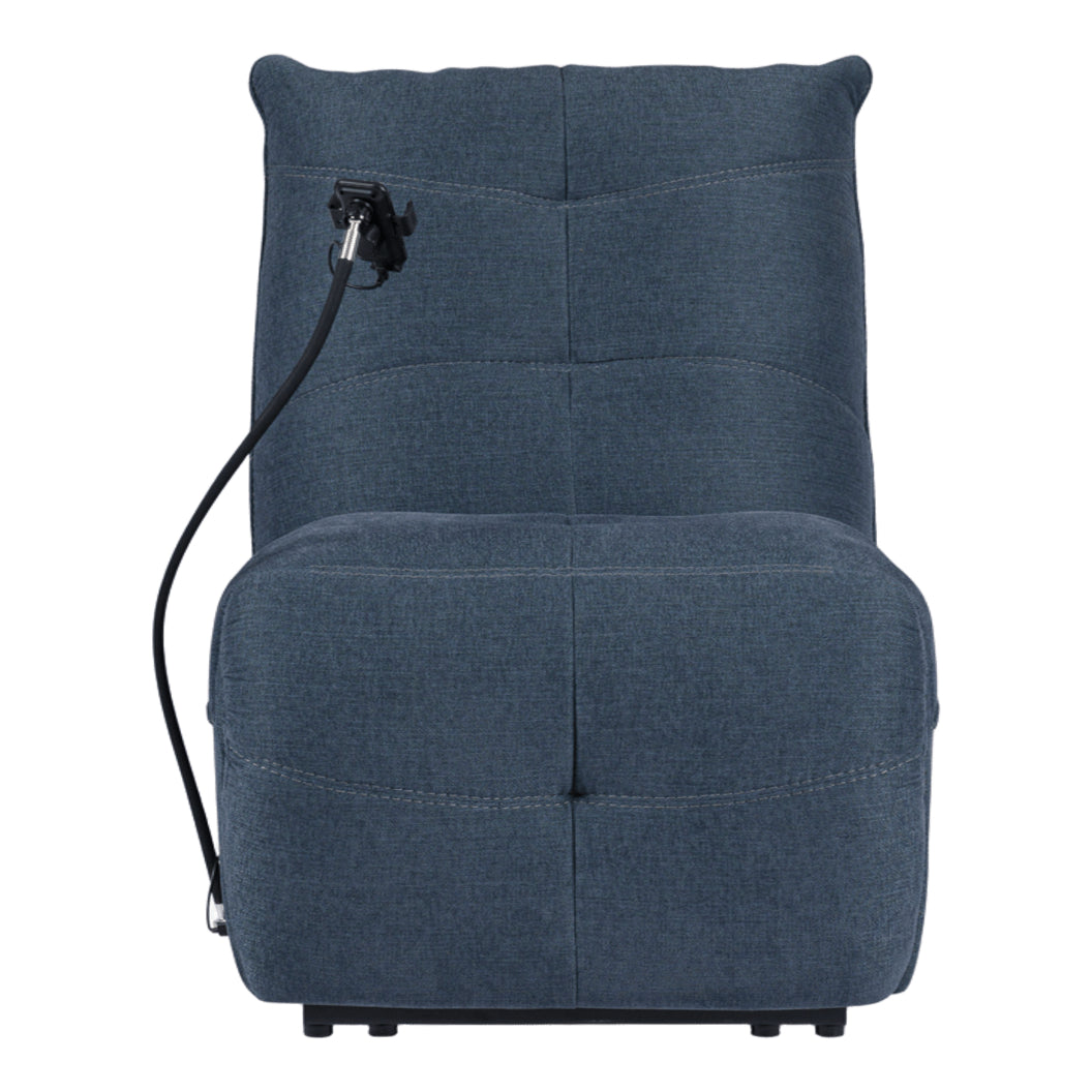 Fauteuil motorisé en tissu avec support flexible pour téléphone et chargeur sans fil - Burlyton