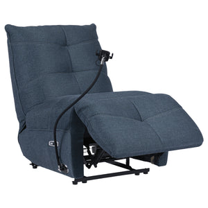 Fauteuil motorisé en tissu avec support flexible pour téléphone et chargeur sans fil - Burlyton