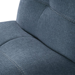 Fauteuil motorisé en tissu avec support flexible pour téléphone et chargeur sans fil - Burlyton