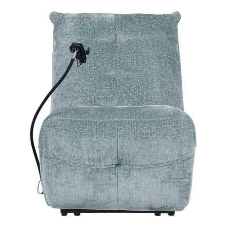 Fauteuil motorisé en tissu avec support flexible pour téléphone et chargeur sans fil - Burlyton