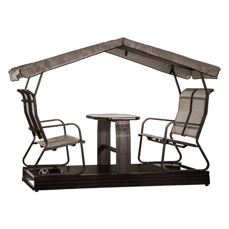 Balançoire sur roues 4 places en tissu avec une structure en aluminium - Versas