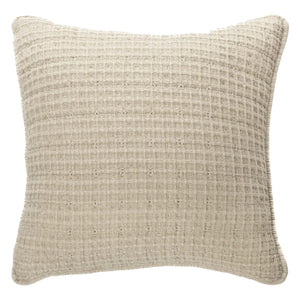 Coussin européen 25 x 25 po en coton gaufré crème - Spirit