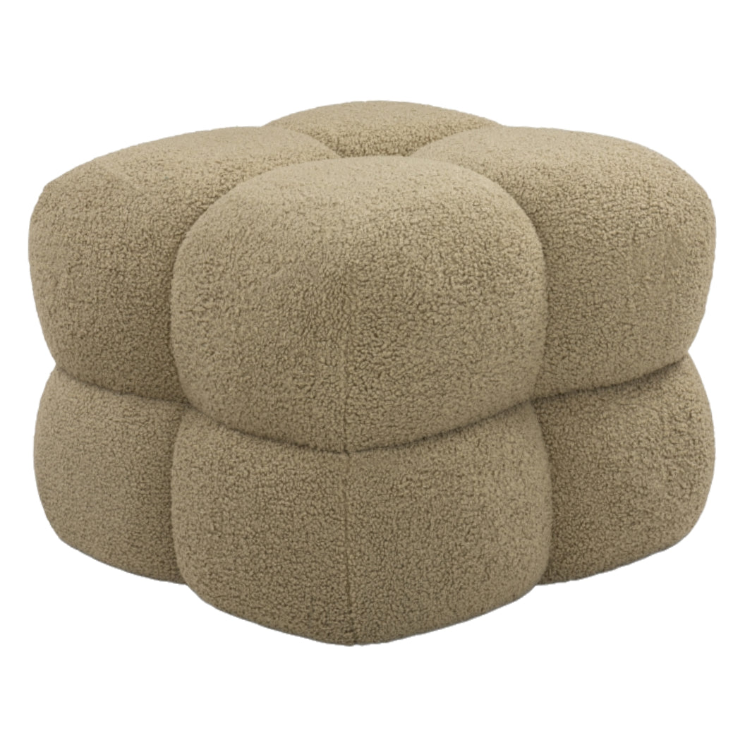 Ottoman en tissu bouclé - Niva