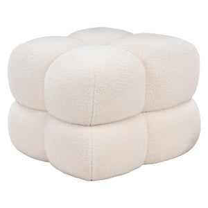 Ottoman en tissu bouclé - Niva