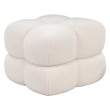 Ottoman en tissu bouclé - Niva