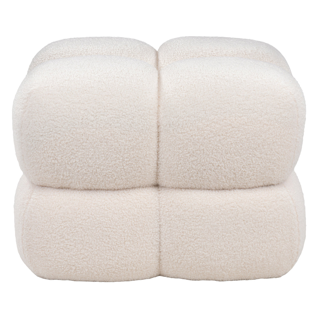 Ottoman en tissu bouclé - Niva