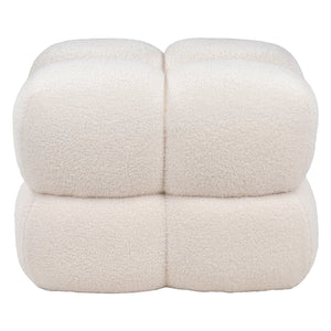 Ottoman en tissu bouclé - Niva