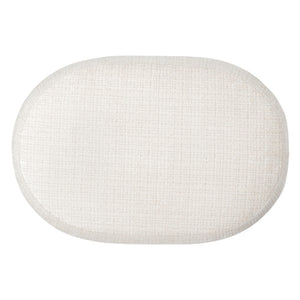 Ottoman en tissu blanc bouclé - Loft