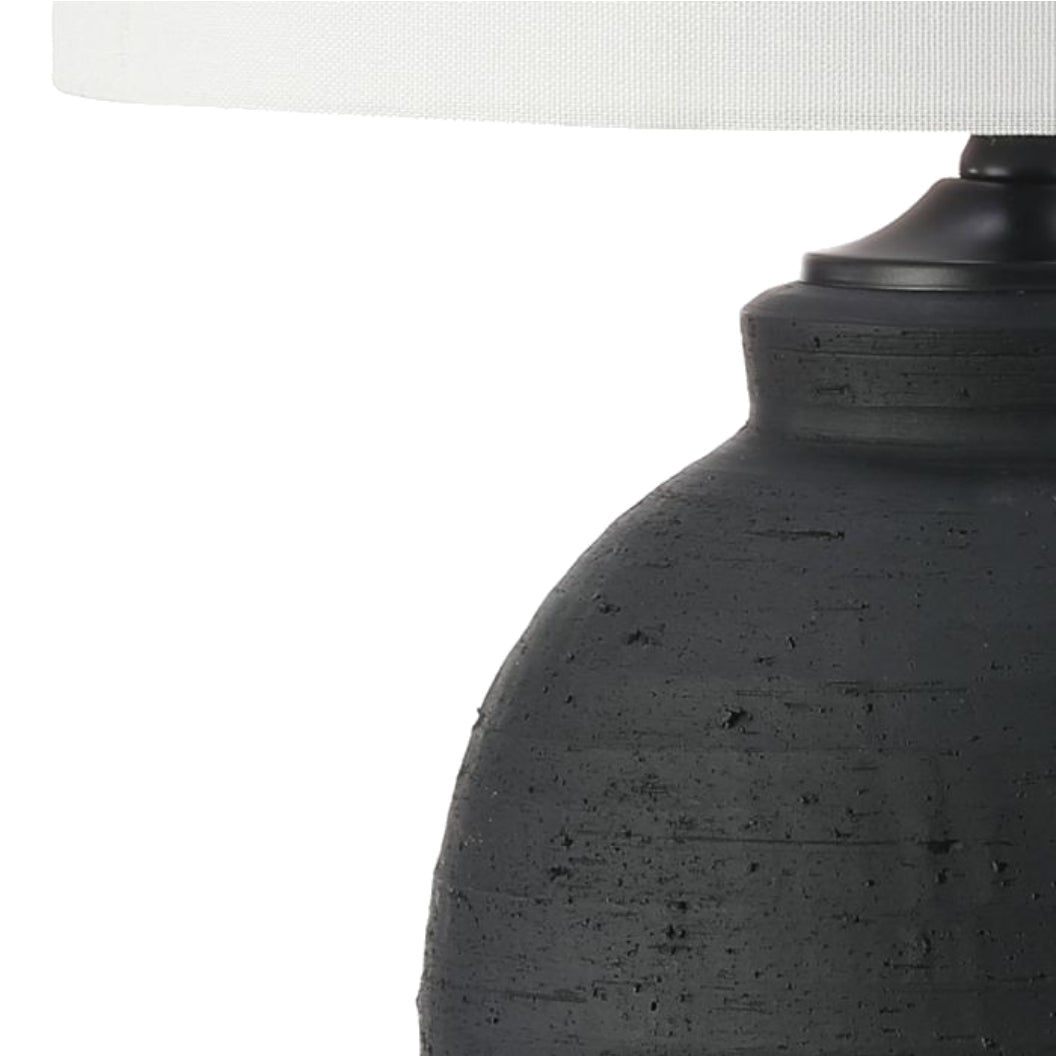 Lampe de table en céramique noire 27 po - LL2276