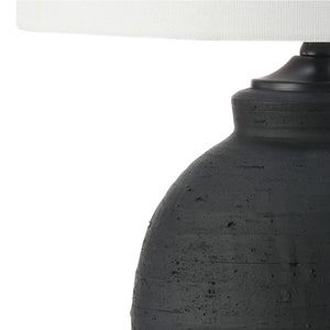 Lampe de table en céramique noire 27 po - LL2276